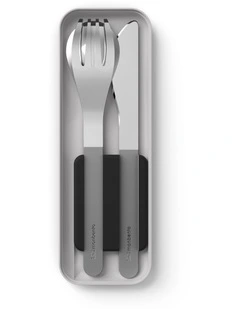 Mb Slim Box Stainless Steel Cutlery Set - Trio Knife - Black