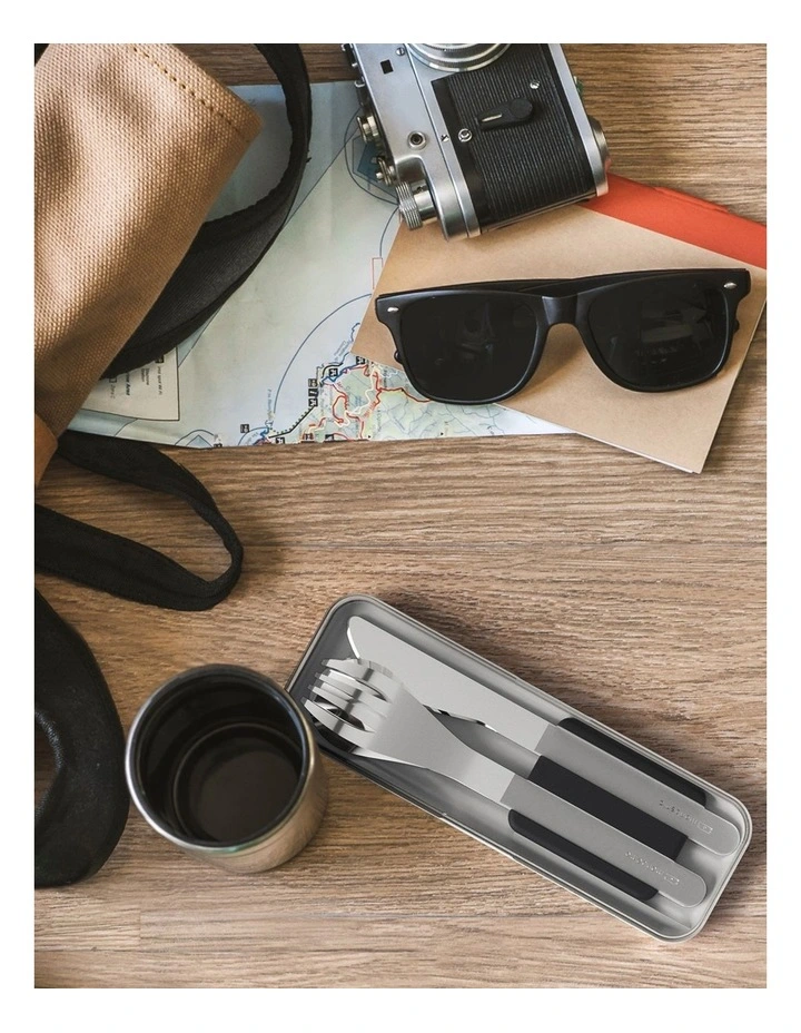 Mb Slim Box Stainless Steel Cutlery Set - Trio Knife - Black image 3