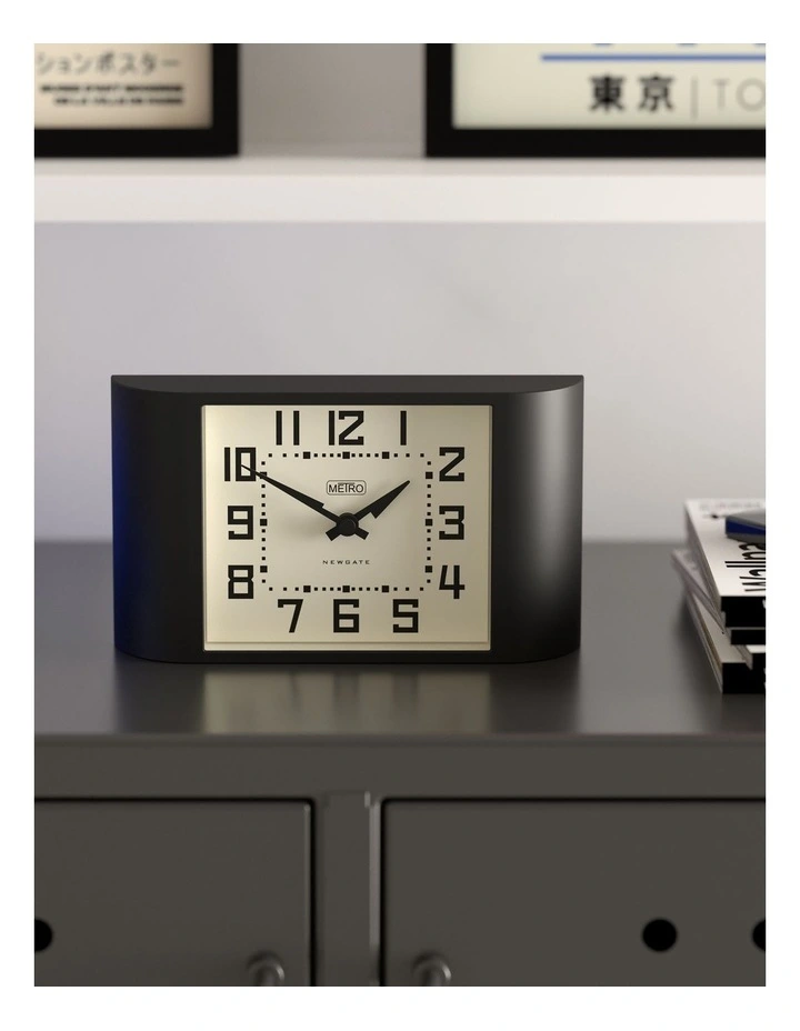 Mini Metro Mantel Clock in Black image 3