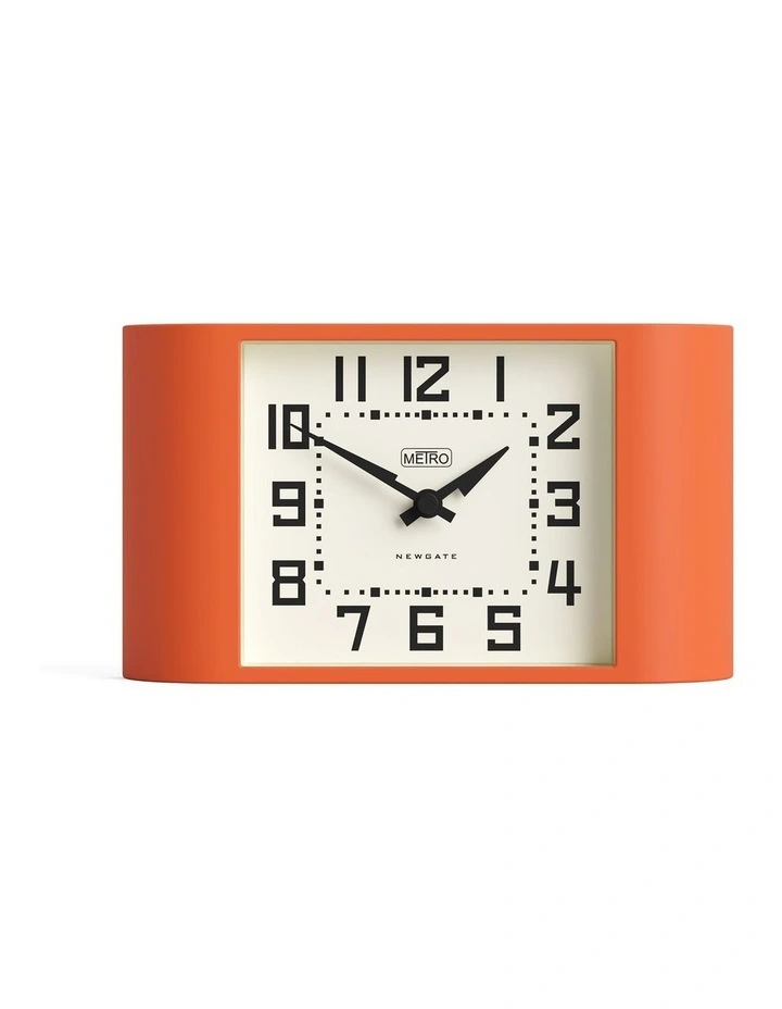 Mini Metro Mantel Clock in Pumpkin Orange image 1