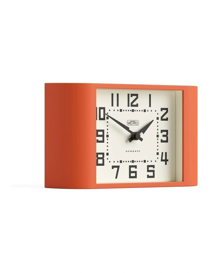 Mini Metro Mantel Clock in Pumpkin Orange image 2