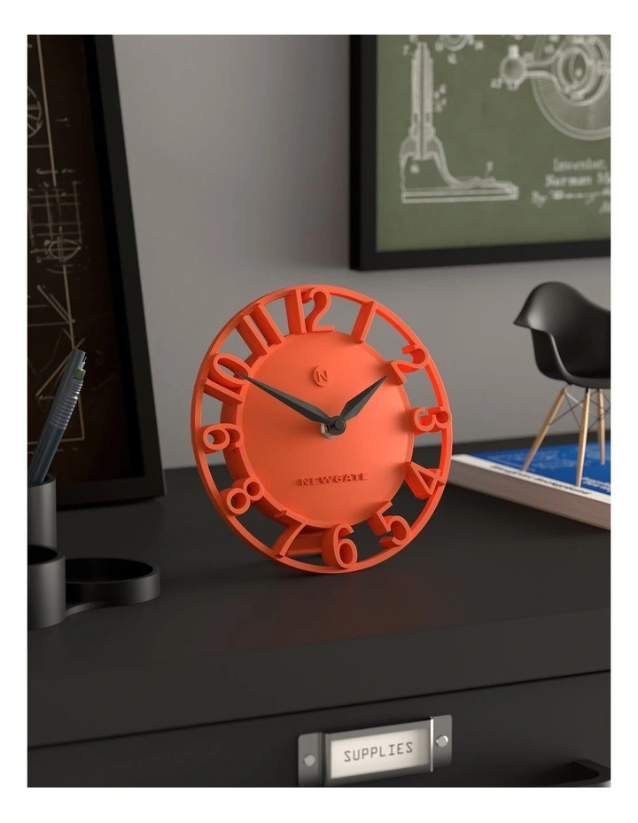Timewarp Mantel Clock in Orange image 3