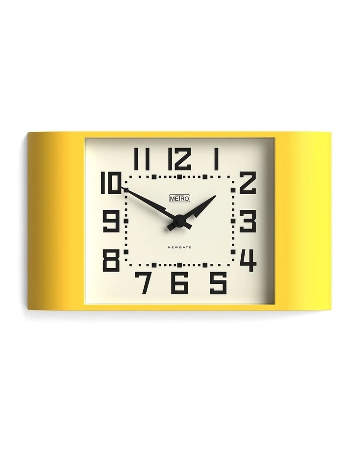 Metro Wall Clock in Yellow image 1