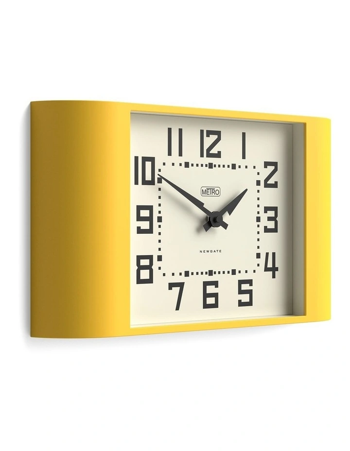 Metro Wall Clock in Yellow image 2