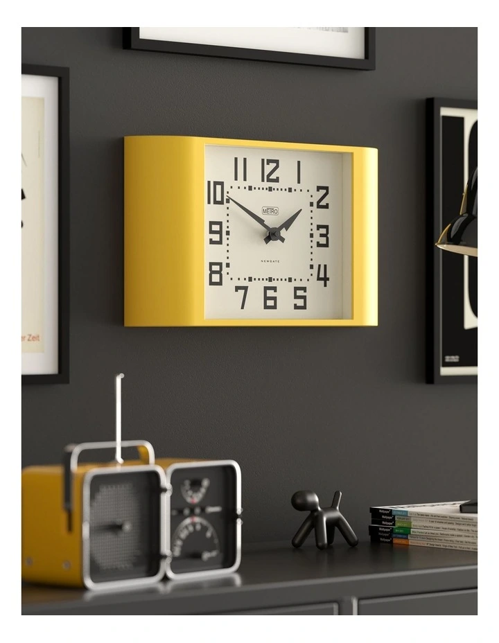 Metro Wall Clock in Yellow image 4