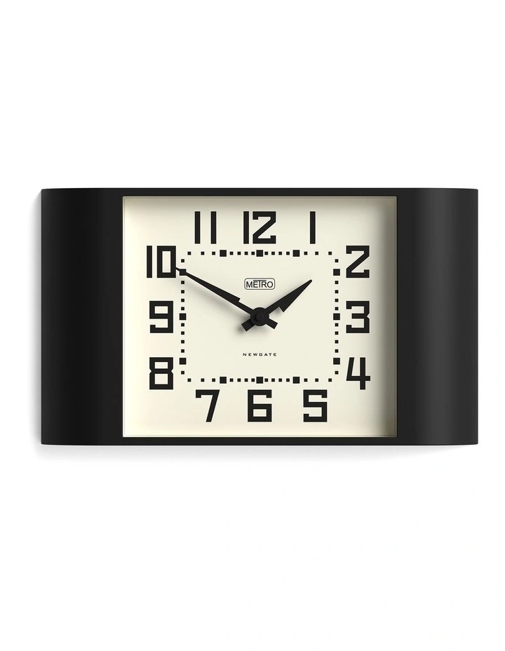 Metro Wall Clock in Black image 1