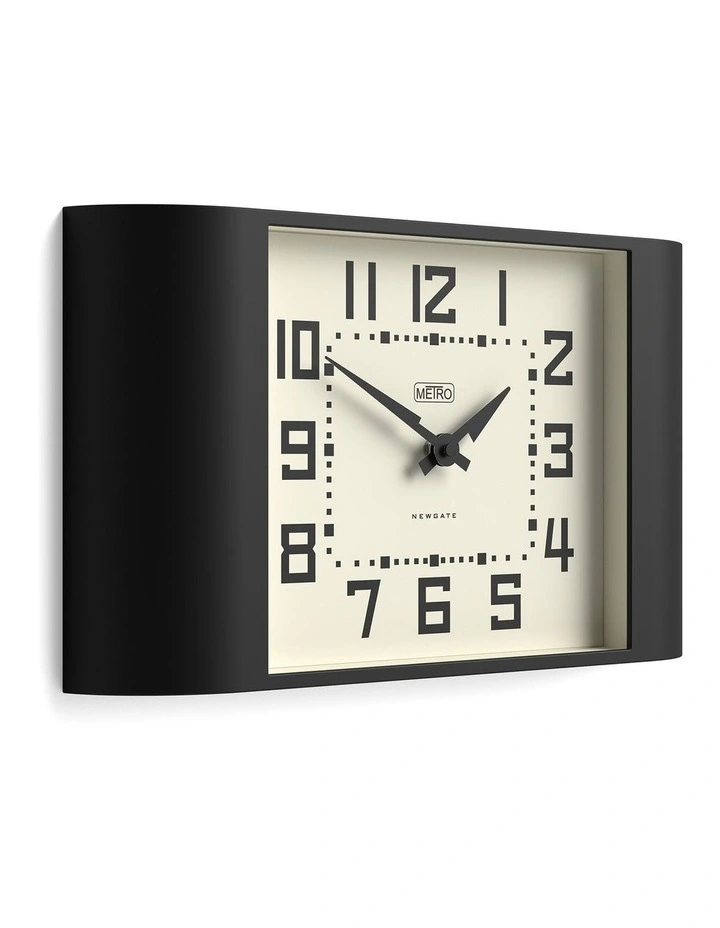 Metro Wall Clock in Black image 2
