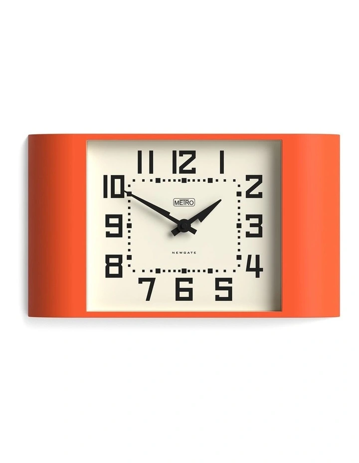 Metro Wall Clock in Pumpkin Orange image 1