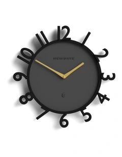 Monorail Wall Clock in Black