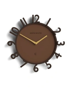Monorail Wall Clock in Brown