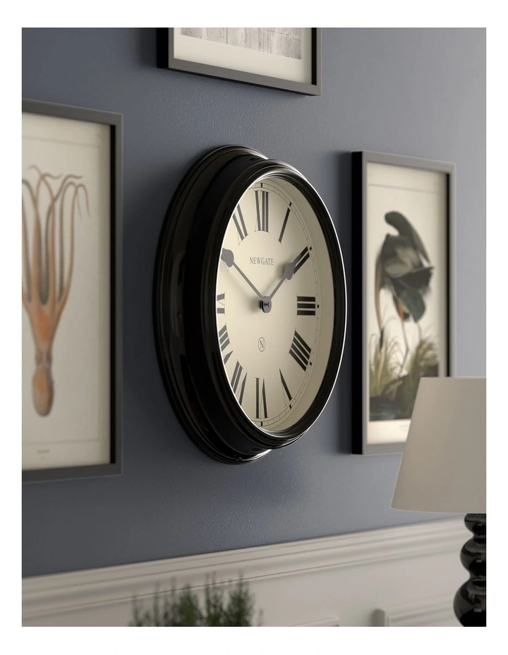 Notting Hill Wall Clock in Black image 3