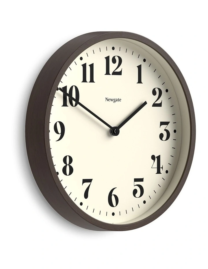 Number Four Theatre Wall Clock in Faux Dark Wood image 2