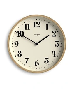Number Four Theatre Wall Clock in Faux Wood