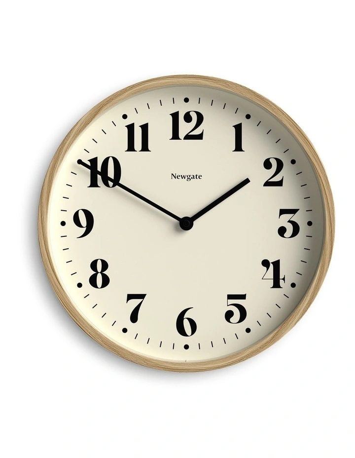 Number Four Theatre Wall Clock in Faux Wood image 1