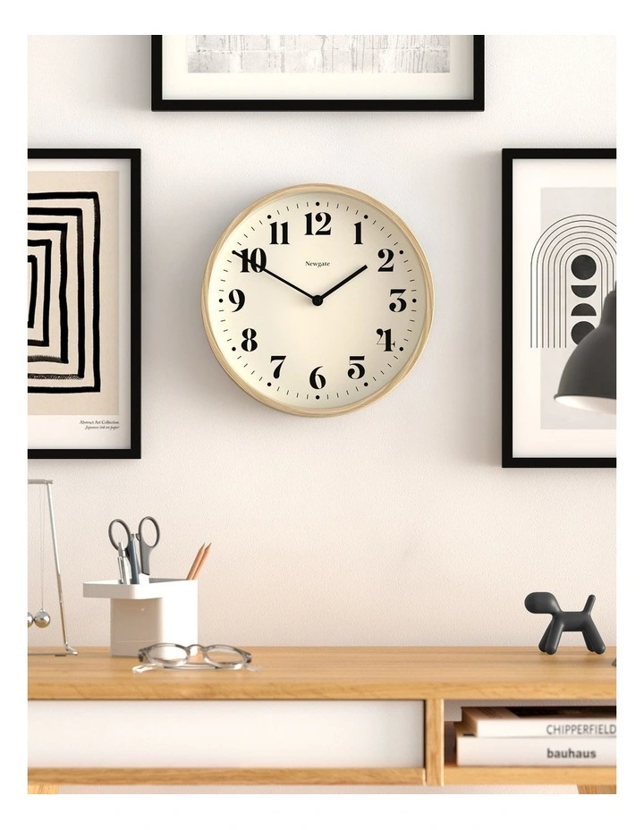 Number Four Theatre Wall Clock in Faux Wood image 3