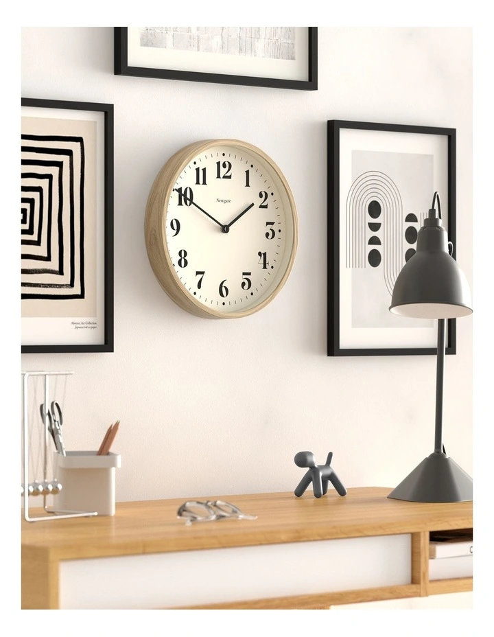Number Four Theatre Wall Clock in Faux Wood image 4