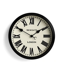 Spitalfields Wall Clock in Black