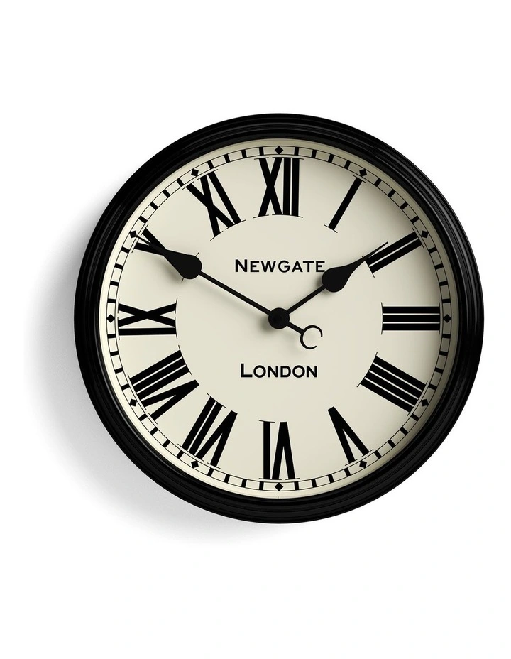 Spitalfields Wall Clock in Black image 1