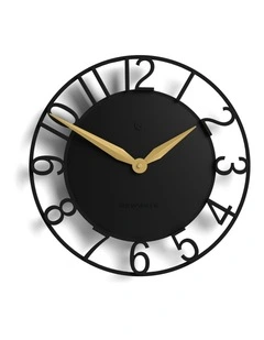 Time Traveller Wall Clock in Black