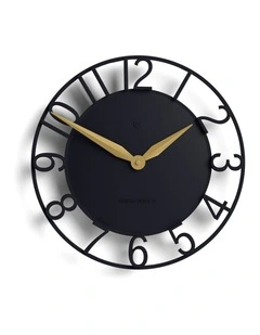 Time Traveller Wall Clock in Petrol Blue