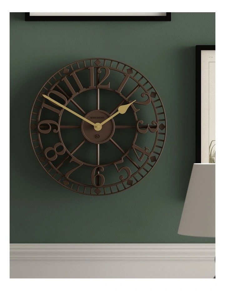Warehouse Wall Clock in Mocha Brown image 3