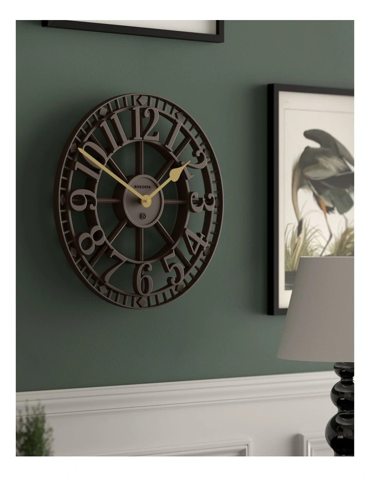 Warehouse Wall Clock in Mocha Brown image 4