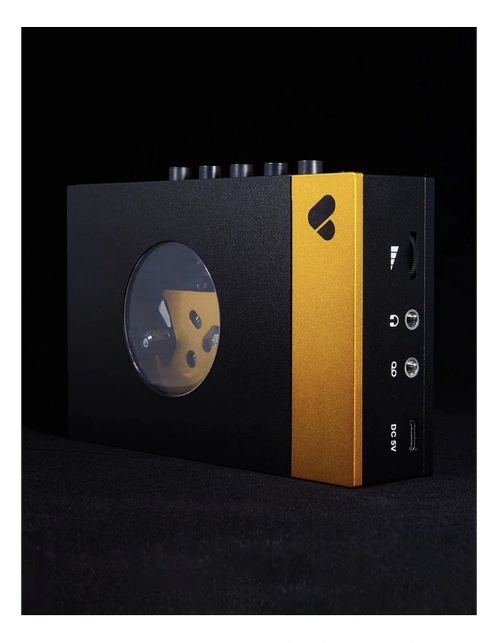 Portable Cassette Player & Recorder in Amy, Black & Yellow image 3