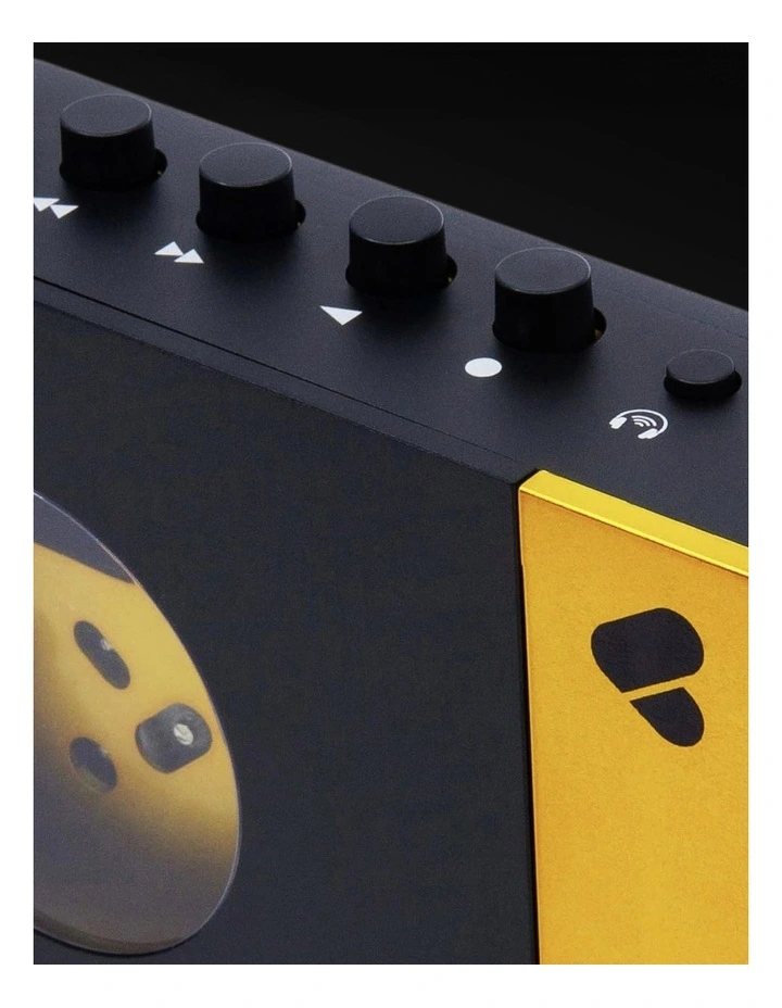 Portable Cassette Player & Recorder in Amy, Black & Yellow image 4