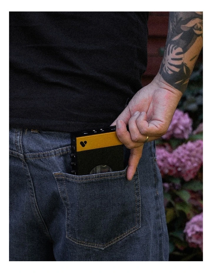 Portable Cassette Player & Recorder in Amy, Black & Yellow image 5