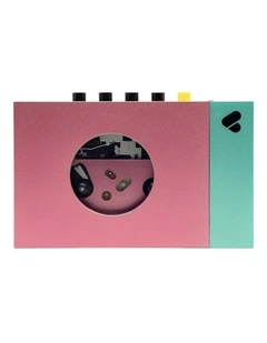 Portable Cassette Player & Recorder in Edith, Pink & Green