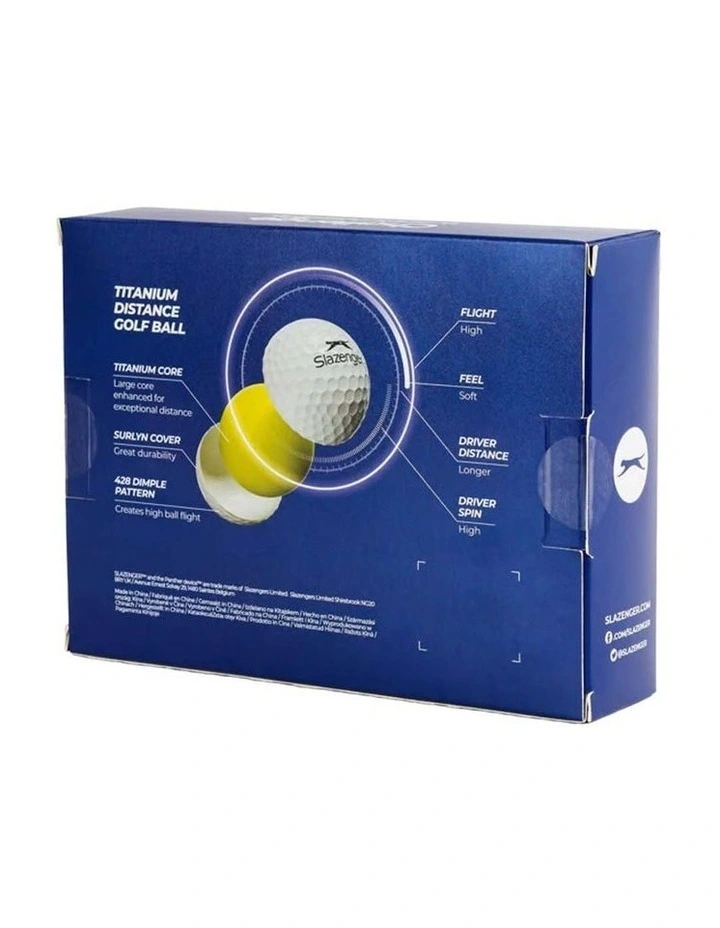 V Series Distance Golf Balls Pack Of 12 in White image 2