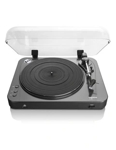 Semi-Automatic Record Player Black