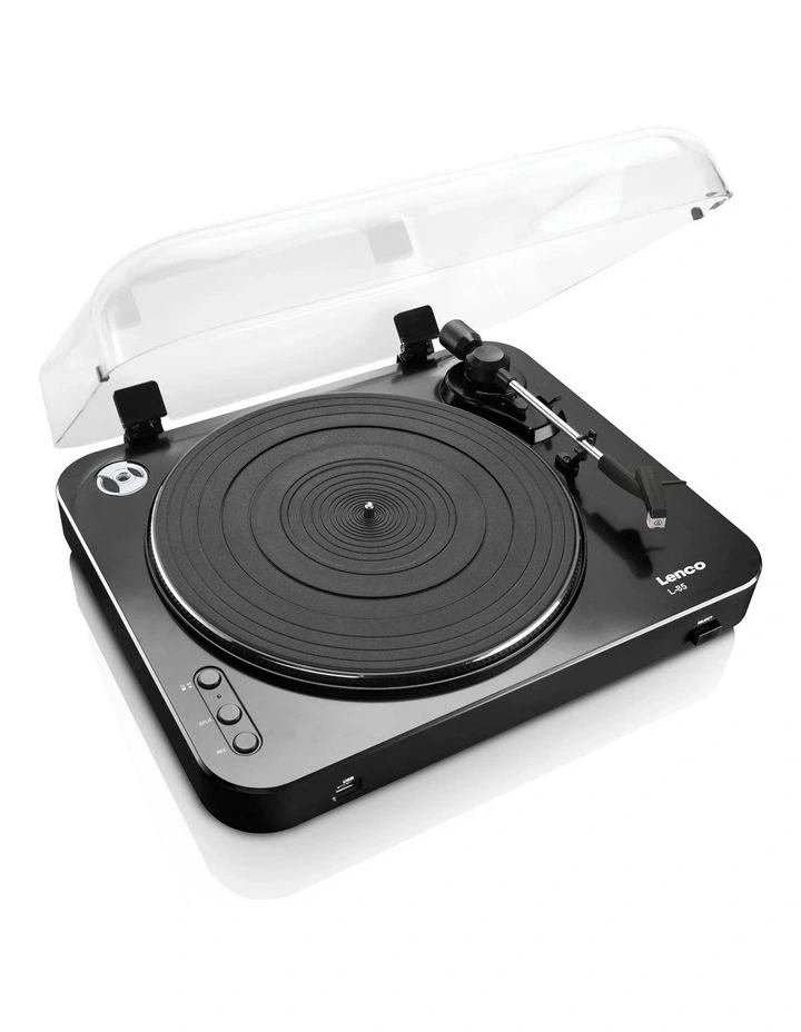 Semi-Automatic Record Player Black image 3