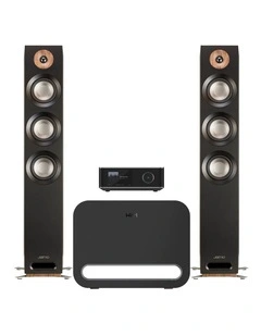 S809 Floor Standing Speakers with WiiM Amp Ultra and Subwoofer