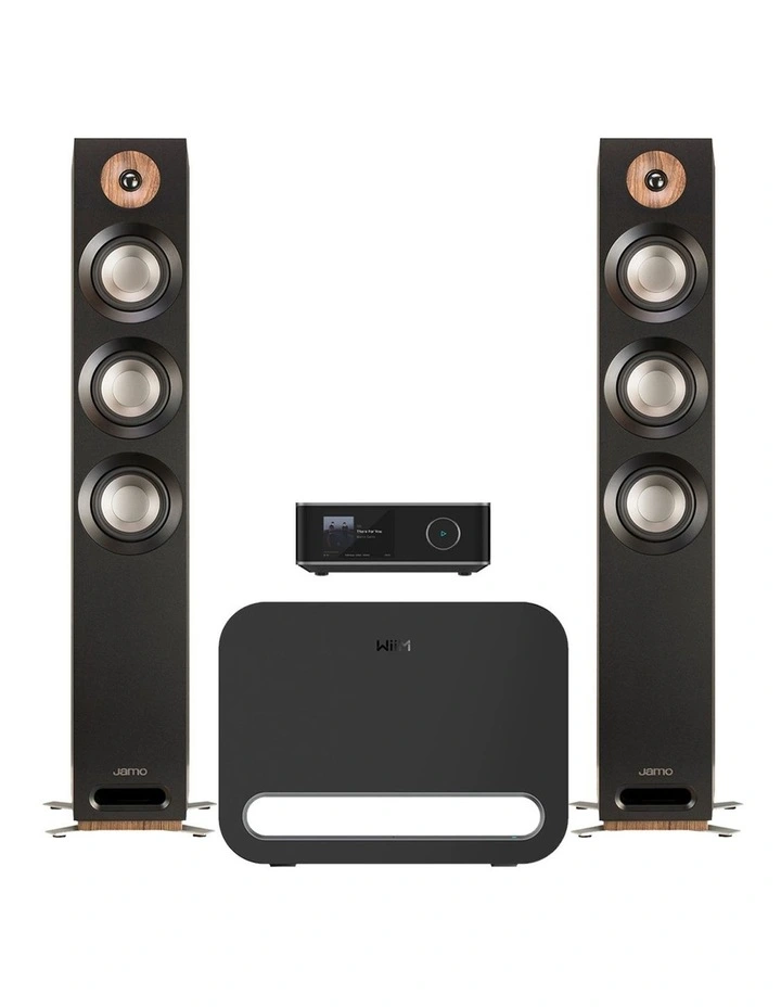 S809 Floor Standing Speakers with WiiM Amp Ultra and Subwoofer image 1