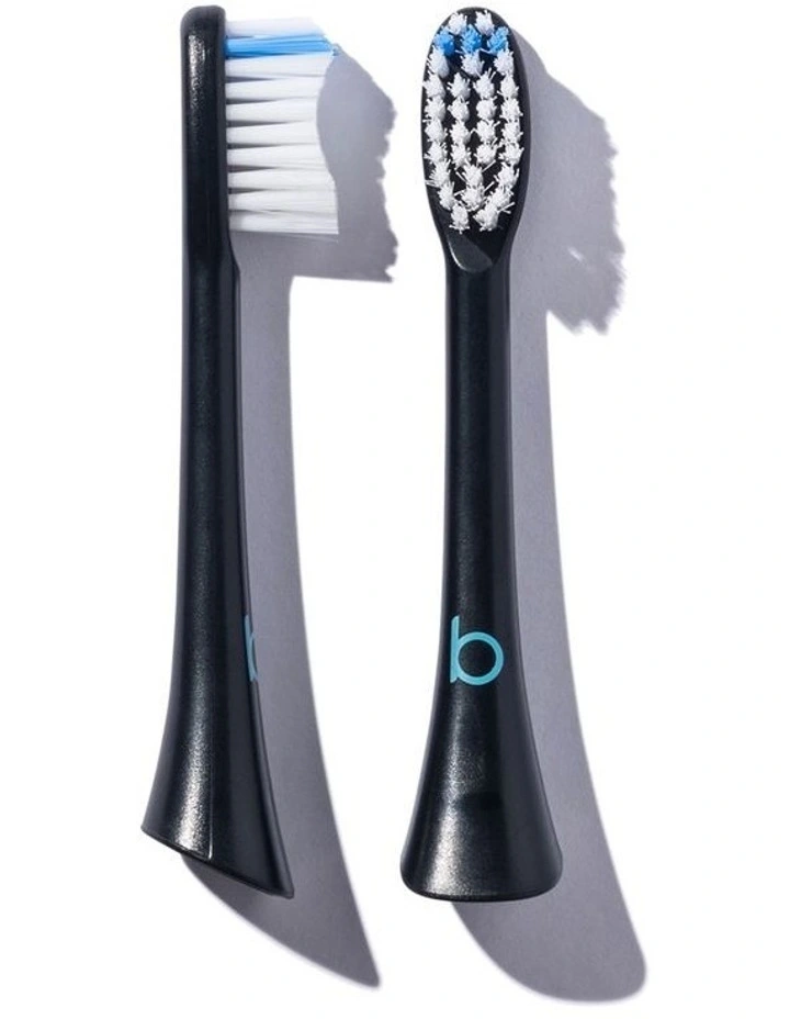 Electric Toothbrush Replacement Soft Brush Heads in Black image 1
