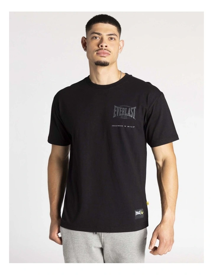 Worldwide Jersey Crew Tee in Black image 1