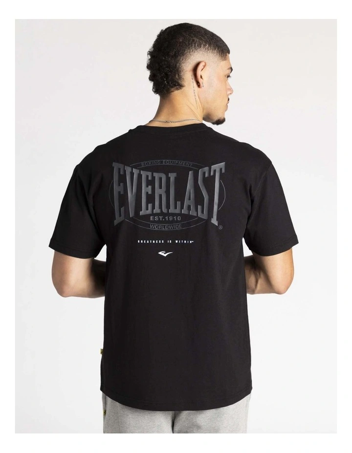 Worldwide Jersey Crew Tee in Black image 2