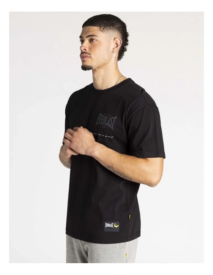 Worldwide Jersey Crew Tee in Black image 3