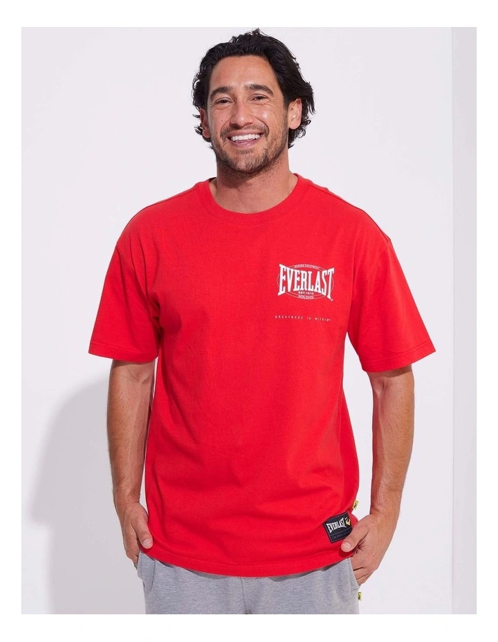 Worldwide Jersey Crew Tee in Red image 1