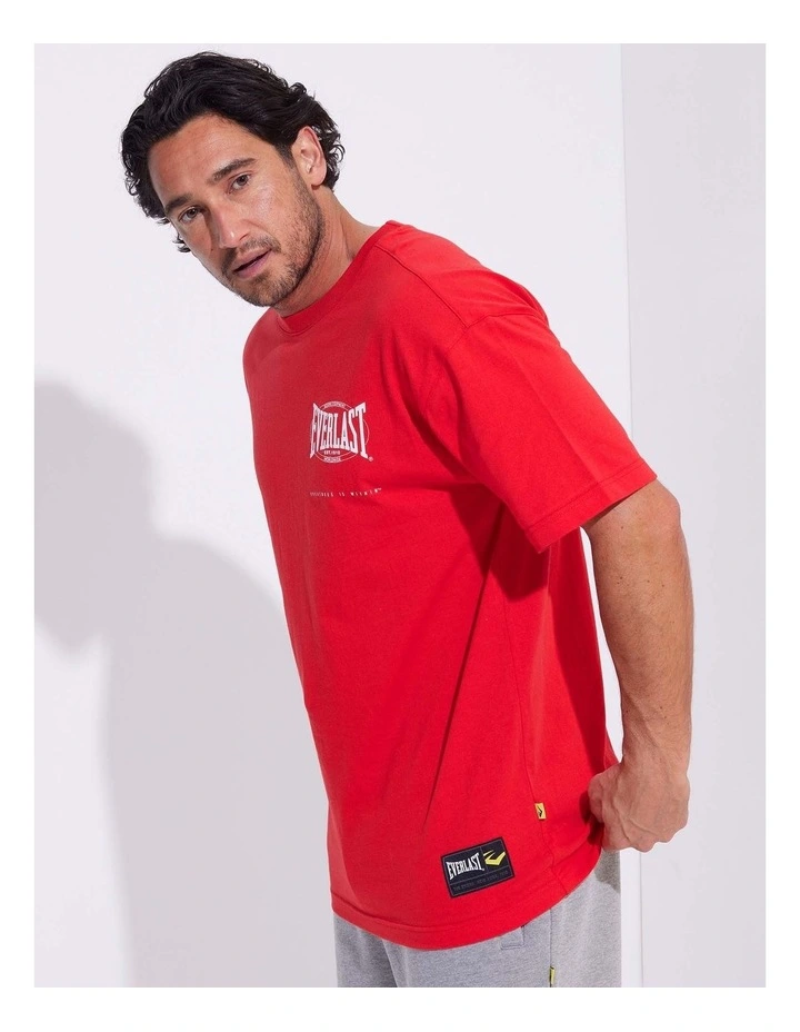 Worldwide Jersey Crew Tee in Red image 3