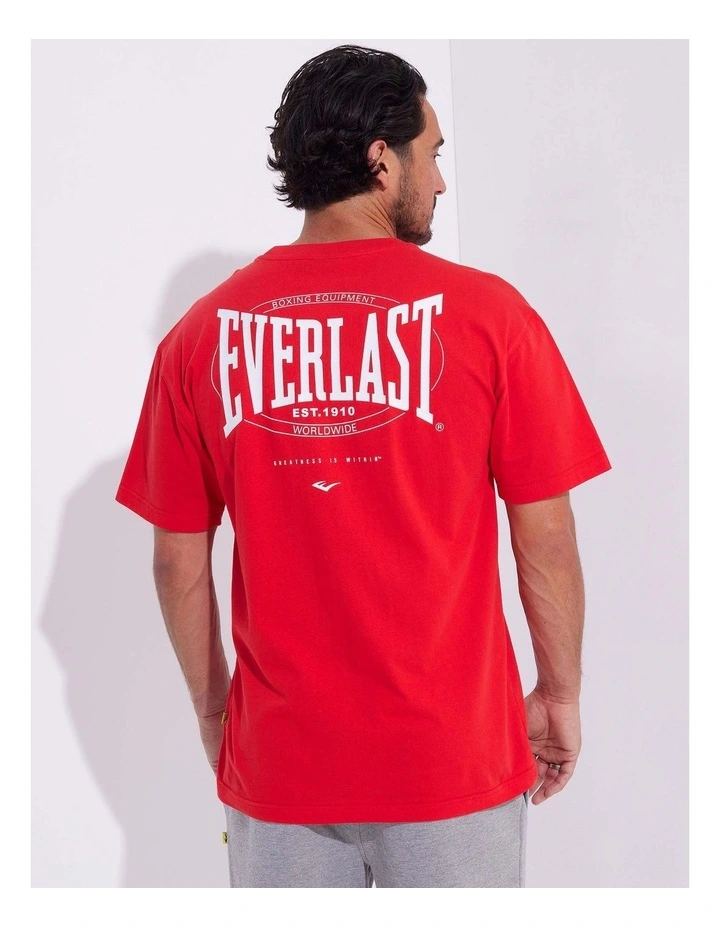 Worldwide Jersey Crew Tee in Red image 4