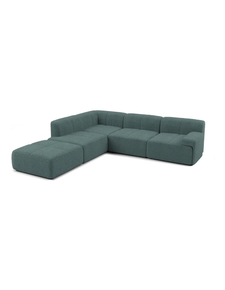 Everyday Sofa 5 Seater L Shape Extended in Green image 1
