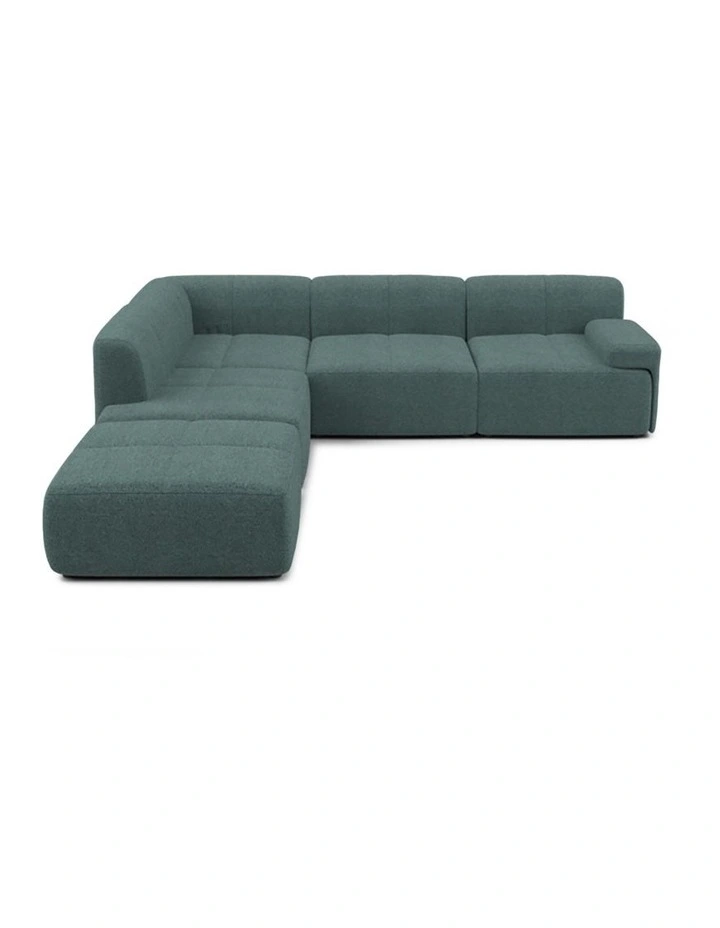Everyday Sofa 5 Seater L Shape Extended in Green image 2
