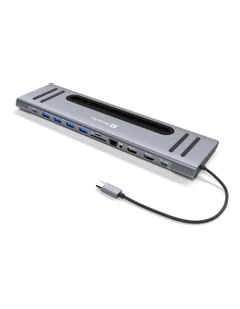 Type-C Docking Hub Station 12 ports in Silver