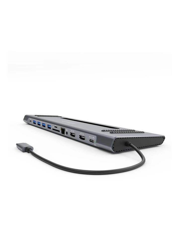 Type-C Docking Hub Station 12 ports in Silver image 3