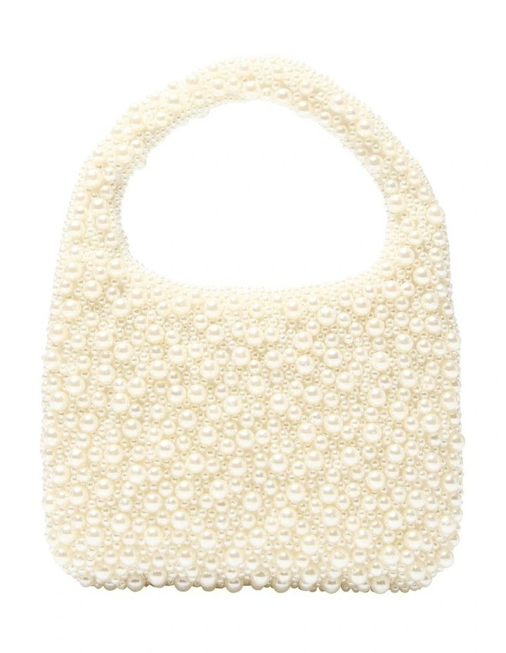 Zariah Evening Bag in Ivory Pearl image 3