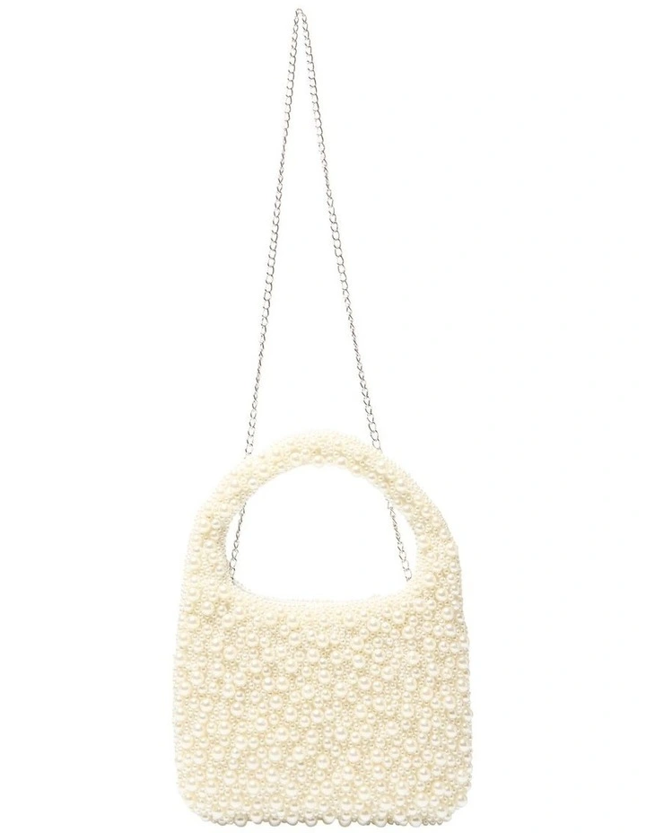 Zariah Evening Bag in Ivory Pearl image 4
