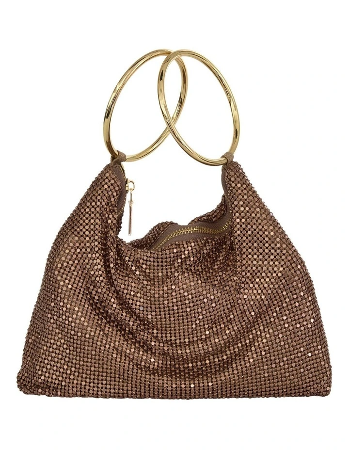Lia Bag in Bronze Mesh image 1