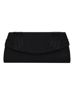 Avis Bag in Black Satin Pleat